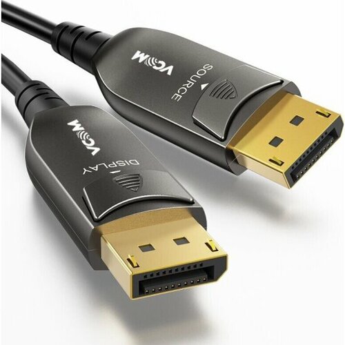 Кабель Vcom DisplayPort 32GBs/8K@60Hz 5м (D3751-5M) активный оптический кабель vcom dp1 4 32gbs 8k 60hz 5м