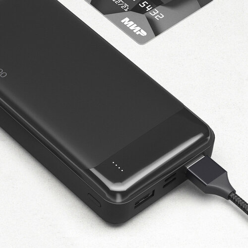 Внешний аккумулятор NRG Power 20000 mAh 2A 2xUSB черный Deppa 33631-OZ Без заводской упаковки 1499₽