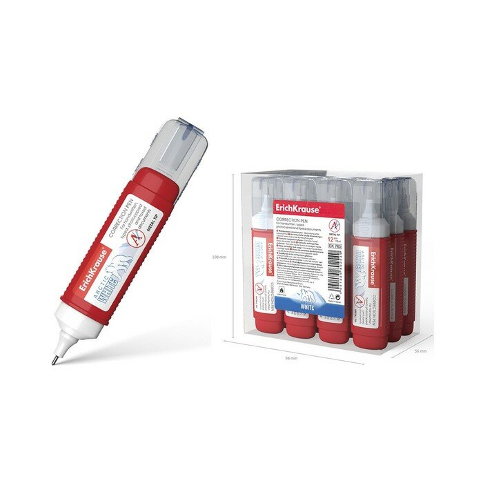 фото Корректор Erich Krause ARCTIC WHITE, 12 мл (780)