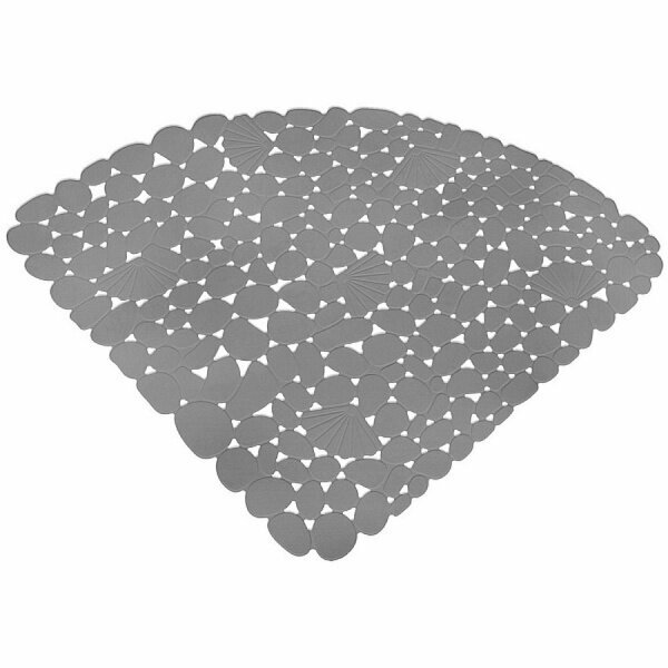 фото Коврик для душевой кабины, 54х54 см (треугольный, серый) NEW