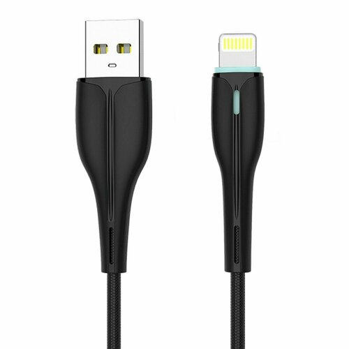 Кабель USB - Apple lightning, SKYDOLPHIN S48L, черный, 1 шт.