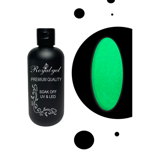 Топ Royal-gel Glow in dark светящийся в темноте без л/с 100 гр. GIDT полигель для наращивания ногтей светящийся в темноте royal gel acryl glow in dark 500 гр