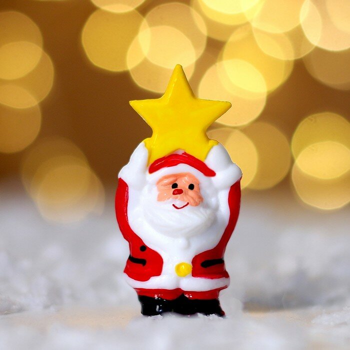 Кукольные миниатюры КНР "Дед Мороз со звездой", 3,7х2,3 см, 2 шт