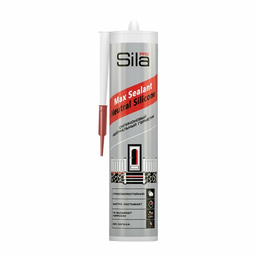 фото Герметик sila pro max sealant, neutral silicone, силиконовый нейтральный 280 мл. 320 г 280 мл 1 шт. прозрачный
