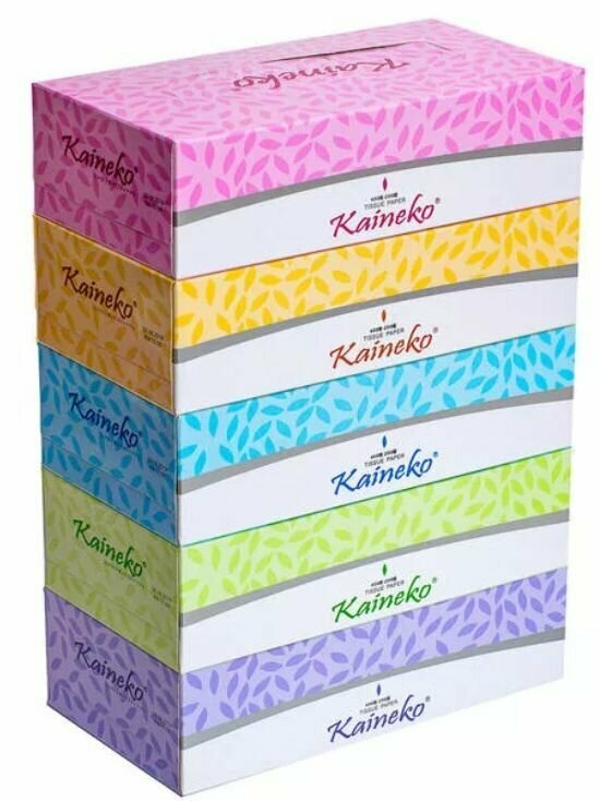 Kaineko Салфетки бумажные Волна, 2-слойные, 200 штук в коробке, 2 уп / - фотография № 3