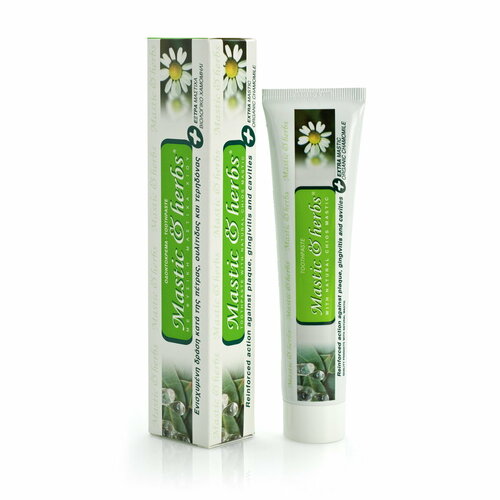 Зубная паста с ромашкой и натуральной мастикой о. Хиос ANEMOS, Греция, туб. 75мл