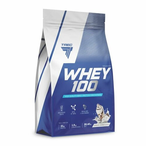 Протеин сывороточный Trec Nutrition Whey 100, 700 г, вкус: шоколад-кокос
