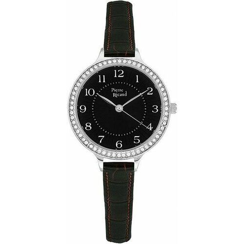 Наручные часы Pierre Ricaud, черный, коричневый наручные часы pierre ricaud женские часы наручные pierre ricaud p37039 1117q кварцевые