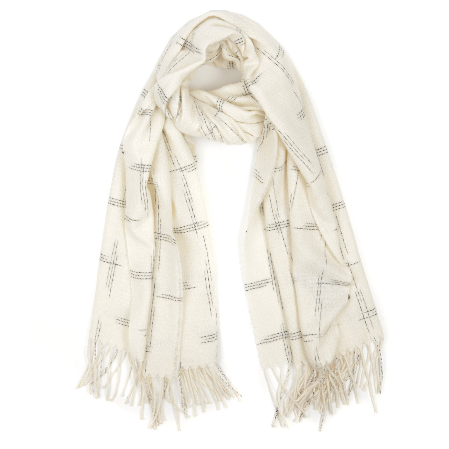 фото VFZ0025-1 Шарф жен. 100% полиэстер разм.68x180 FABRETTI