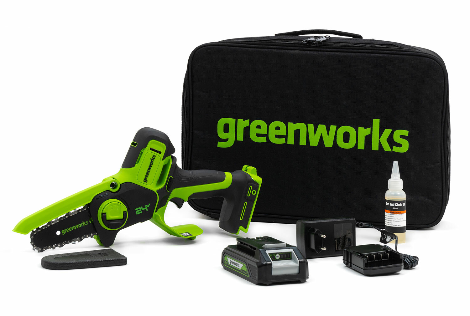 Пила GreenWorks G24MCS10K2 (2008207UA) - фотография № 10