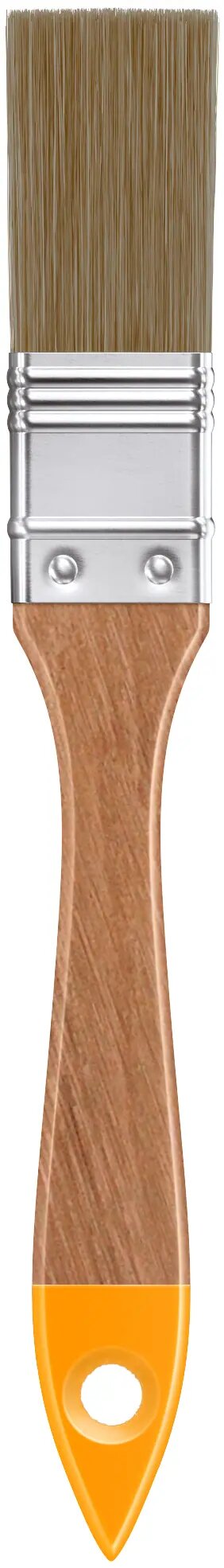 кисть плоская хобби 1,5" белый korvus 0101915 - фото №3
