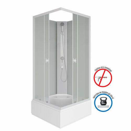 фото Душевая кабина niagara promo p90/26q/mt/bk (900х900х1950)
