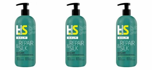 ROMAX Бальзам для восстановления волос H: Studio Repair&Silk, 380 гр, 3 шт