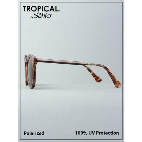 фото Солнцезащитные очки tropical by safilo wharf, оправа: пластик, с защитой от уф, для женщин, коричневый