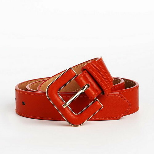 фото Ремень сима-ленд, размер 105, оранжевый сима-лэнд