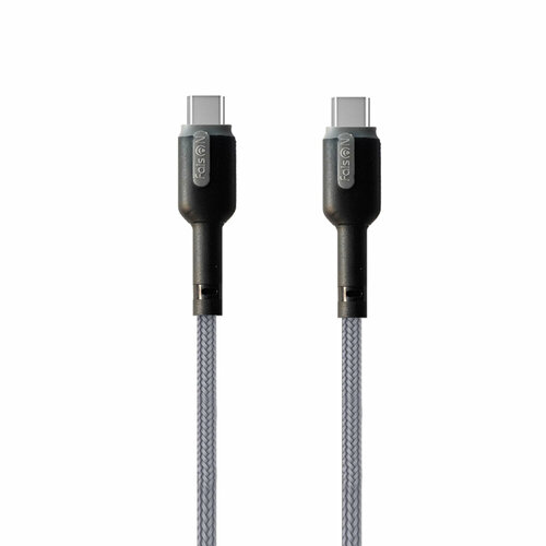 Type-C кабель- Type-C FaisON K-159 Omega, 1.0м, 3,0А, 60Вт, QC3.0, PD3.0, цвет: серебряный