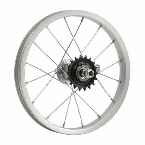 фото Колесо 14" заднее stg (без резины), одностенный алюм. обод 16 отв, втулка сталь dachan, гайка