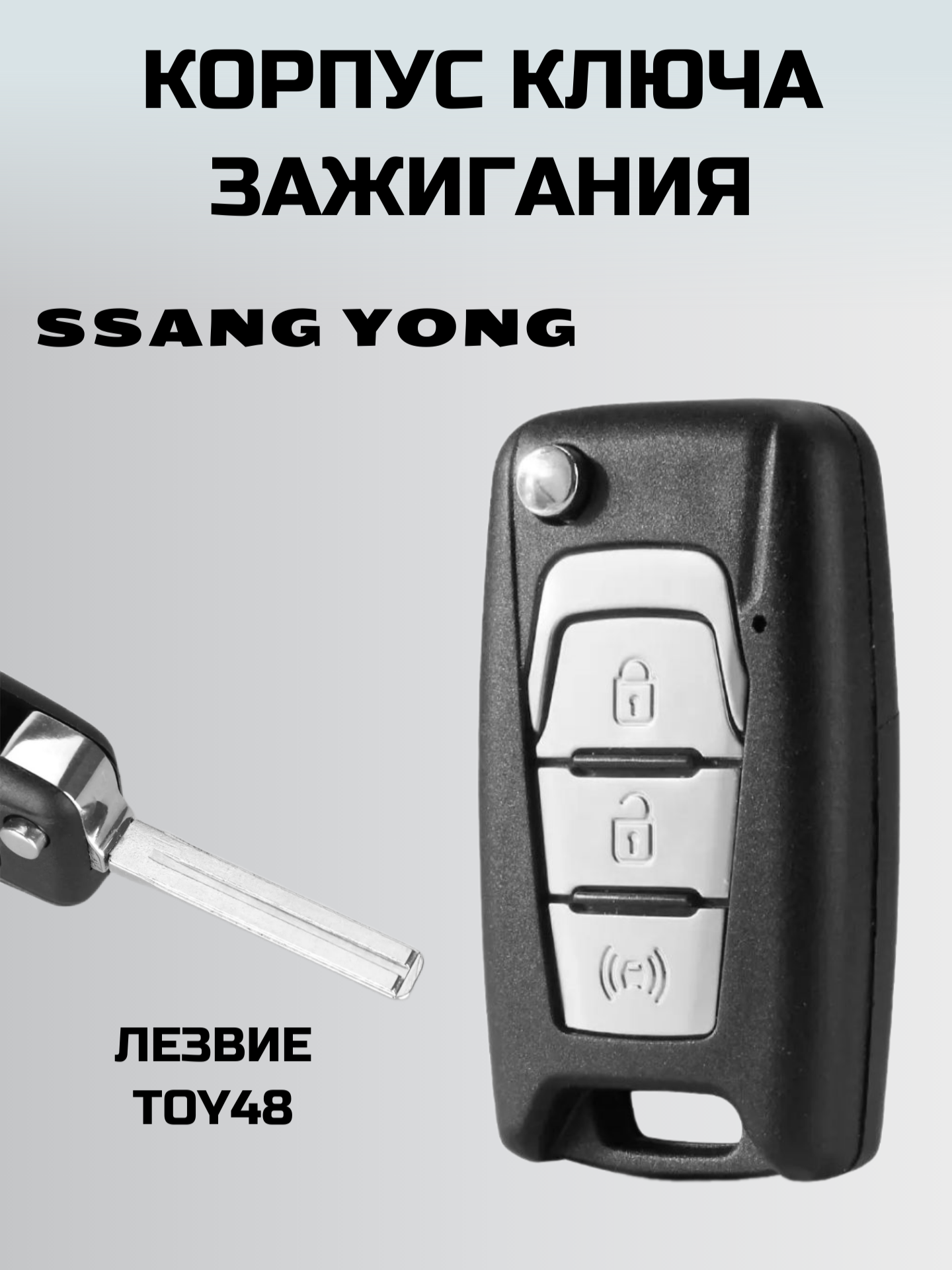 Ключ зажигания санг йонг корпус ключа SSANG YONG