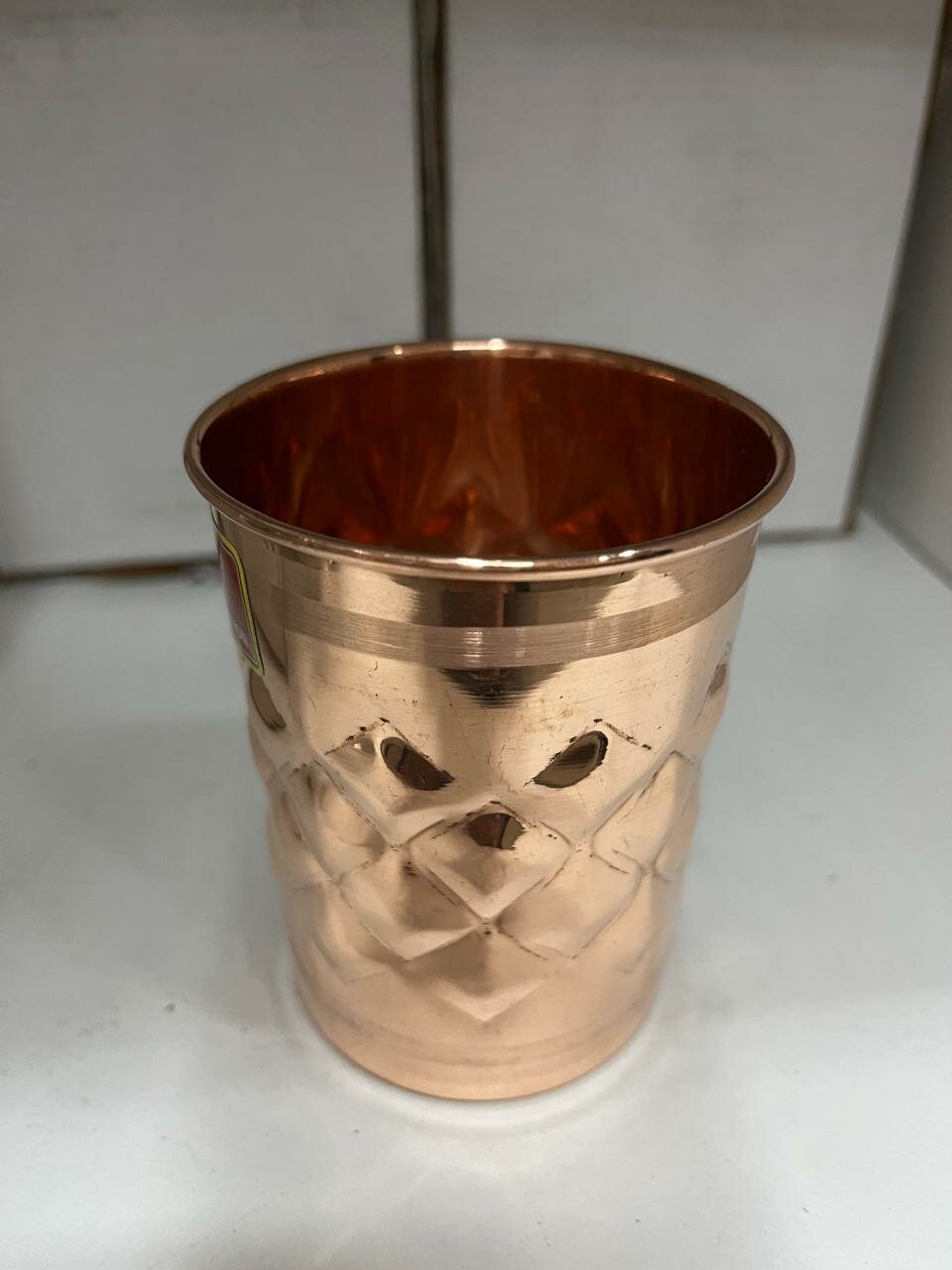 фото Стакан медный фигурный 250мл 68г, высота 9,5см.