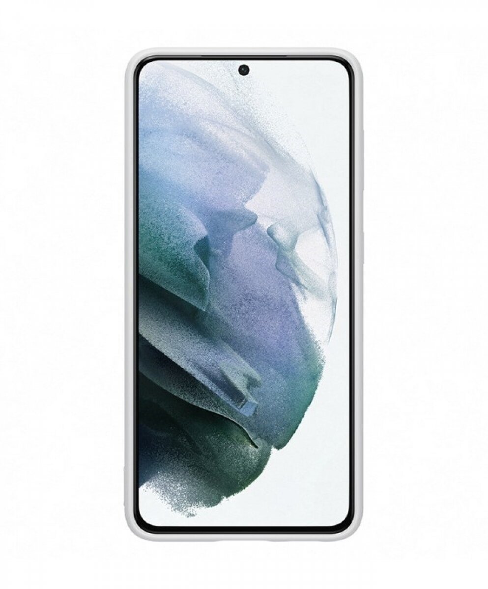 Чехол (клип-кейс) SAMSUNG Silicone Cover, для Samsung Galaxy S21, светло-серый [ef-pg991tjegru] - фото №15