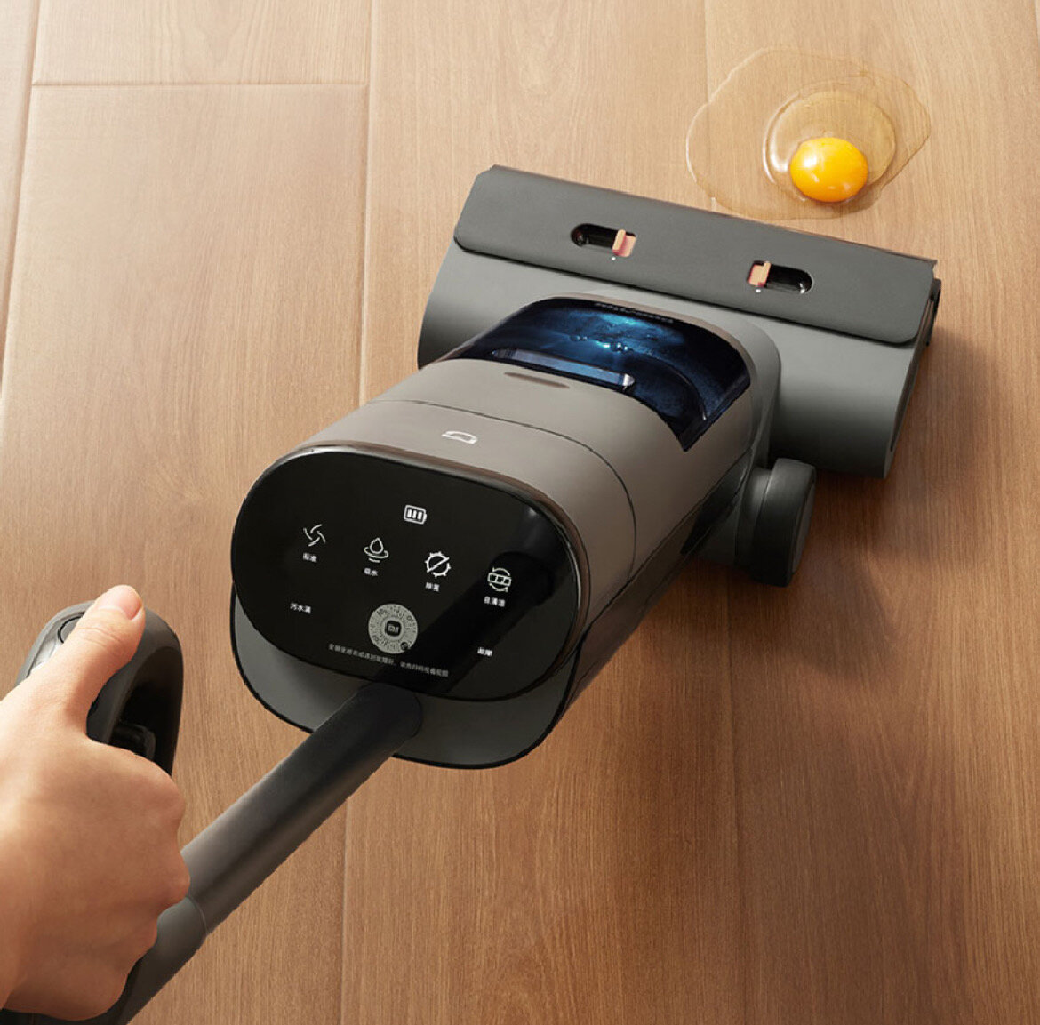 Беспроводной моющий пылесос Xiaomi Mijia Wireless Floor Scrubber 3 Pro (D302CN), черный, CN — фото 1