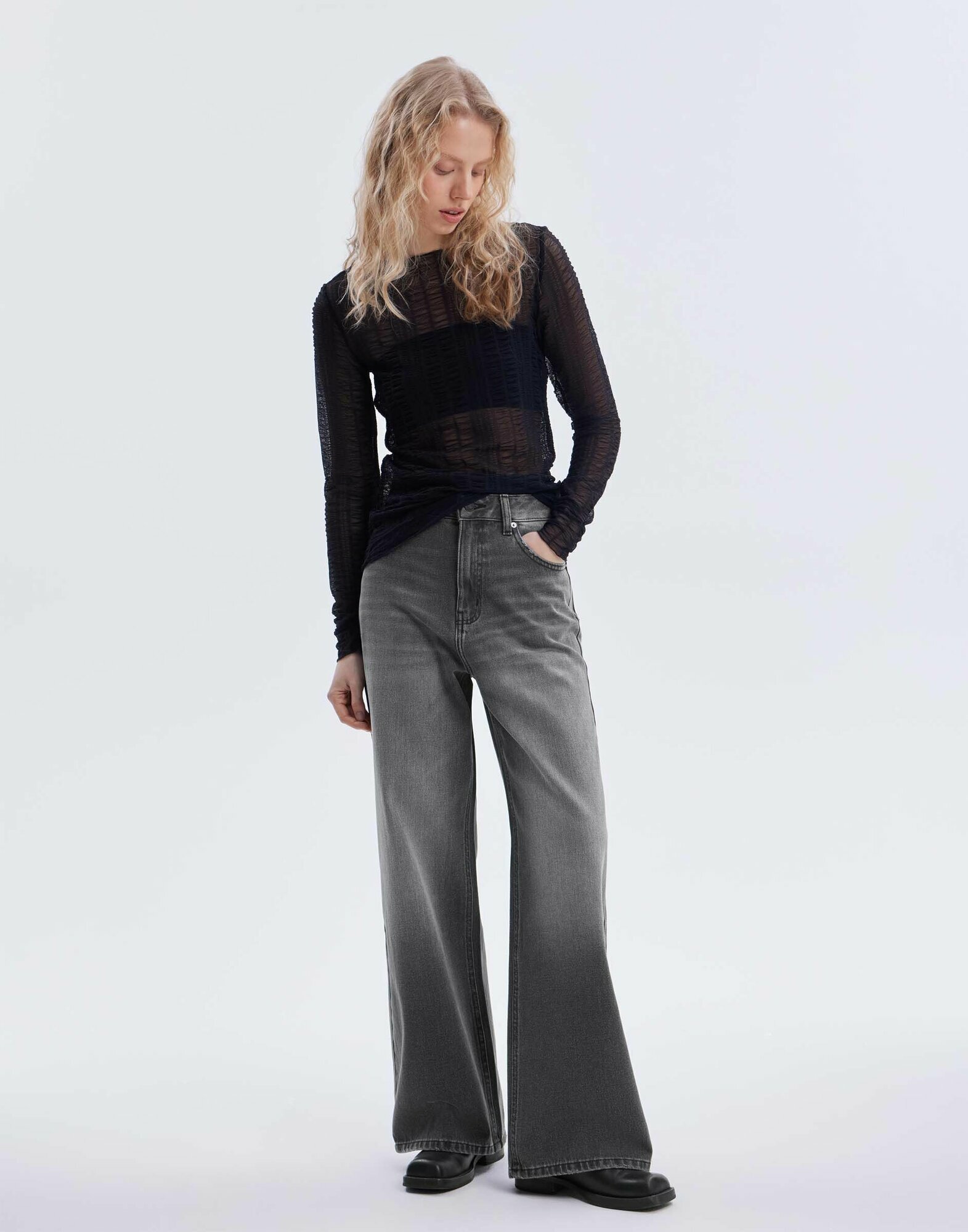 Джинсы широкие 