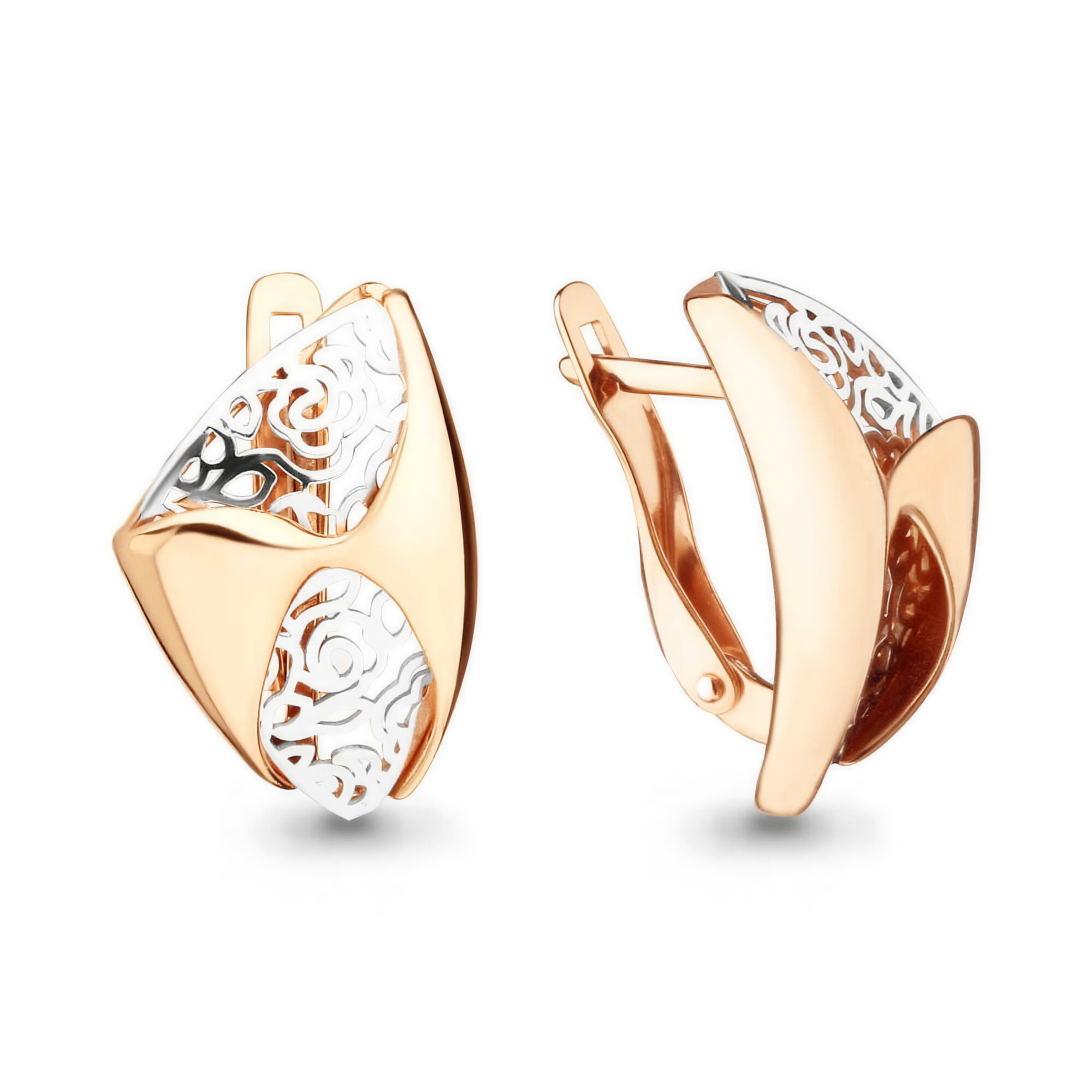 Серьги Diamant online, серебро, 925 проба, золочение