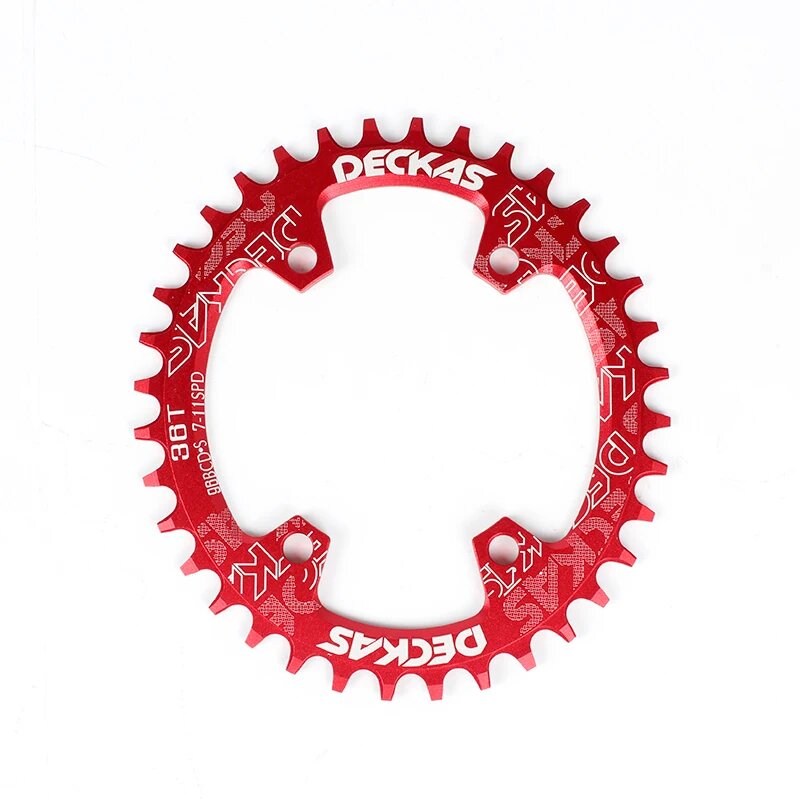 Deckas Овальная звезда 96BCD для MTB 32T 34T 36T 38T 32 т, Red