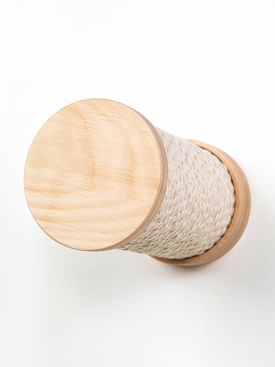 Изображение Ступеньки для кошек на стену когтеточка настенная джутовая 20 см / настенный игровой комплекс для кошек