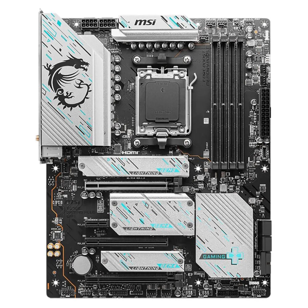 Материнская плата MSI X670E GAMING PLUS WIFI SocketAM5 AMD X670 4xDDR5 ATX AC`97 8ch(7.1) 2.5Gg RAID+HDMI+DP — фото 1