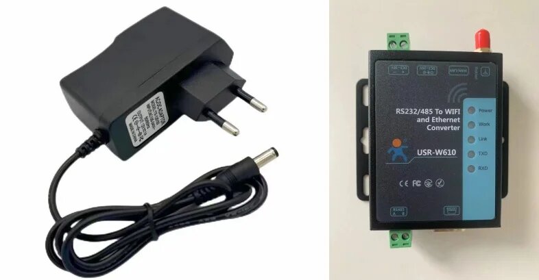 USR-W610 Преобразователь RS232/RS485 в Wi-Fi, no antenna v adpater