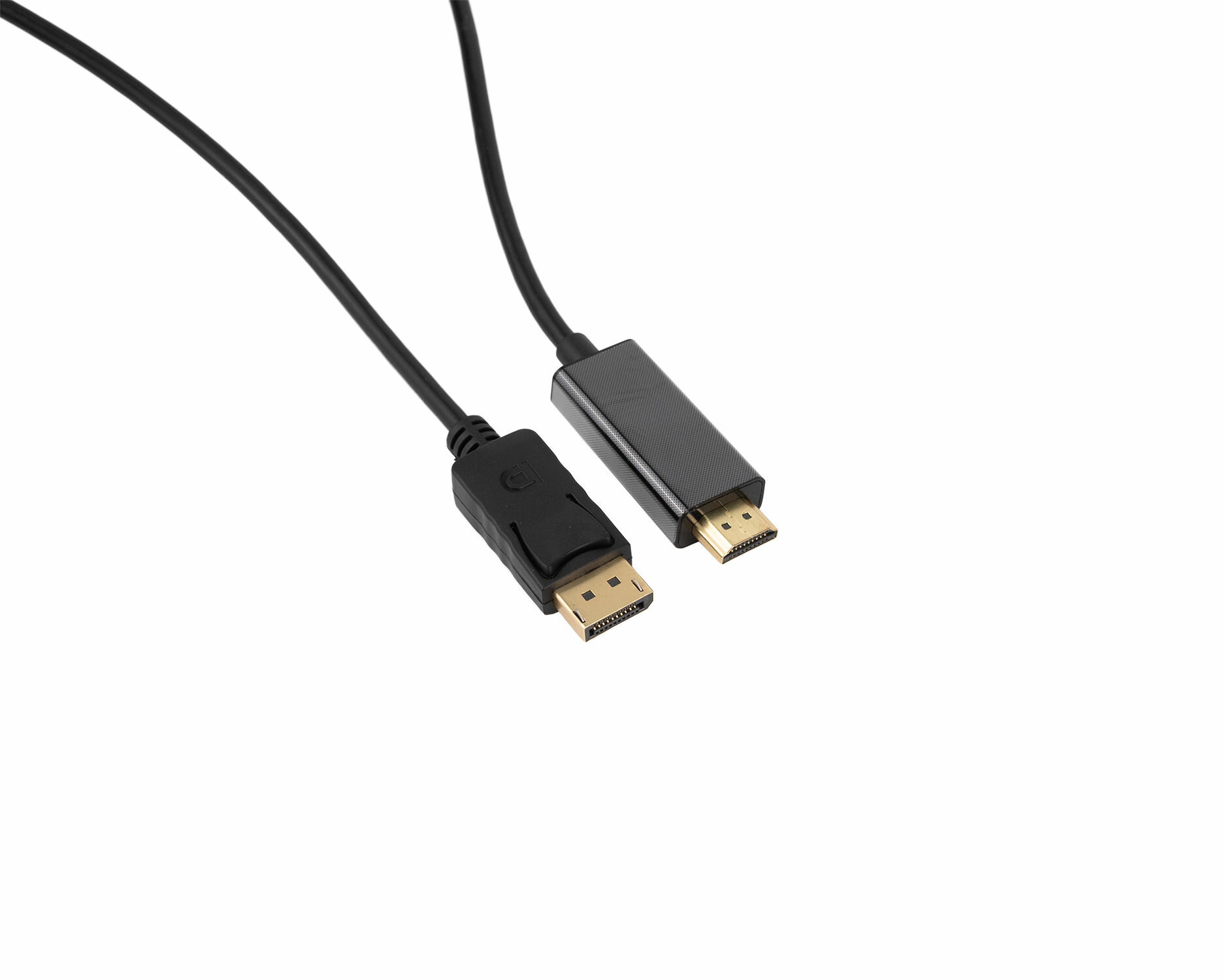 Кабель DisplayPort→HDMI 1.8м, 4K 60Гц, однонаправленный, для пк, монитора, телевизора, проектора — фото 1