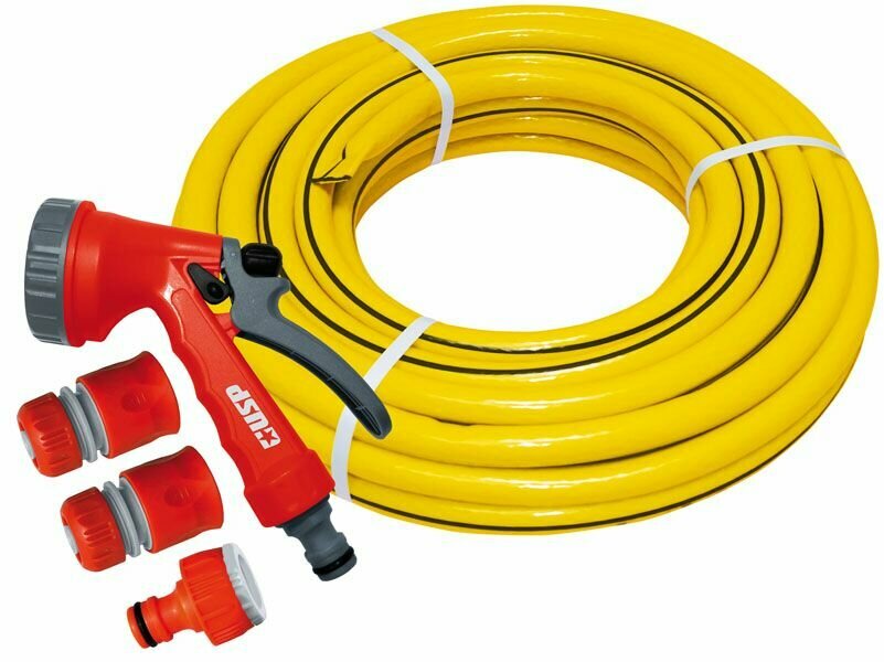 Набор поливочный 3/4"х15м, 3 коннектора и пистолет 5 режимов