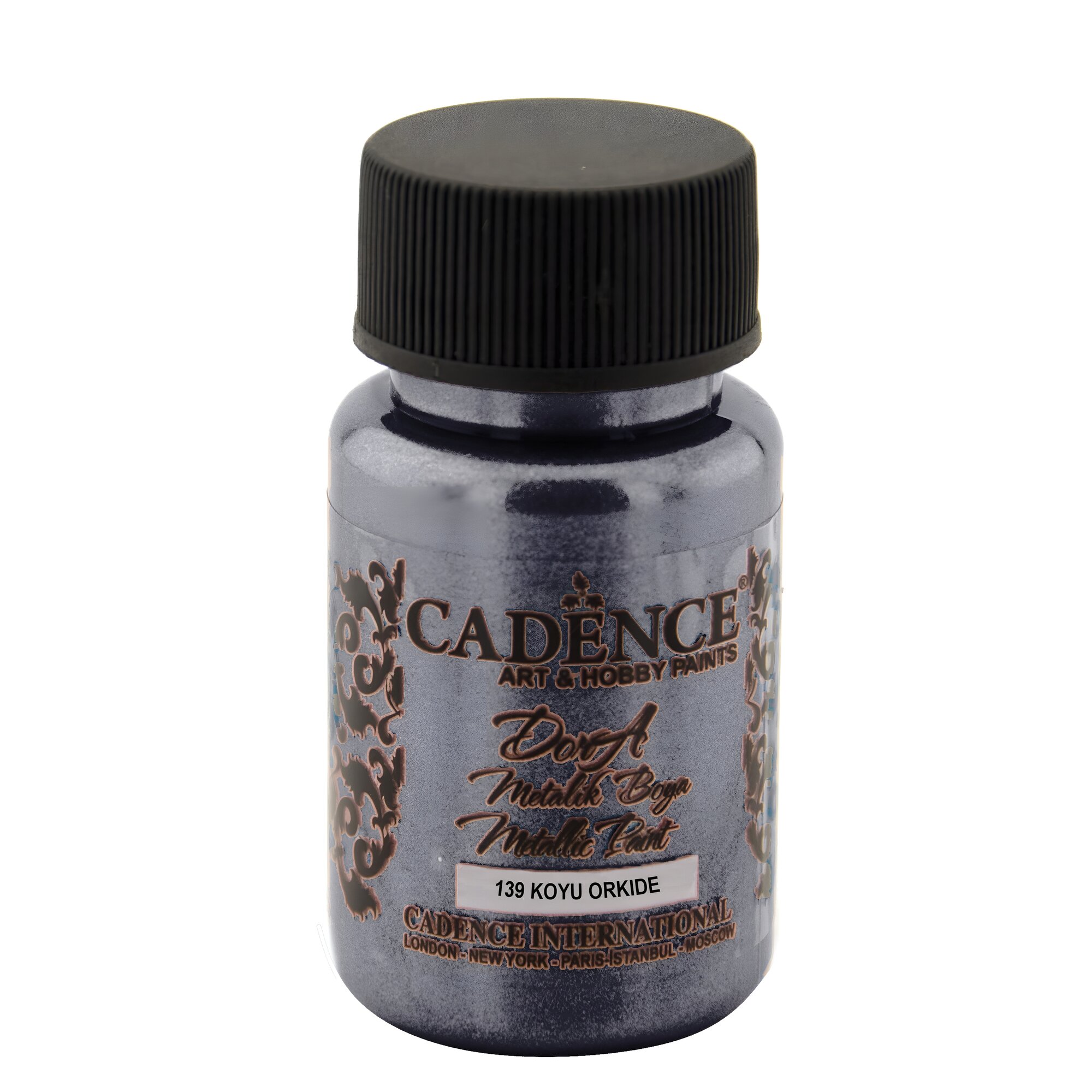 Акриловая краска Cadence Dora Metallic Paint, 50 ml. Dark Orchid-139