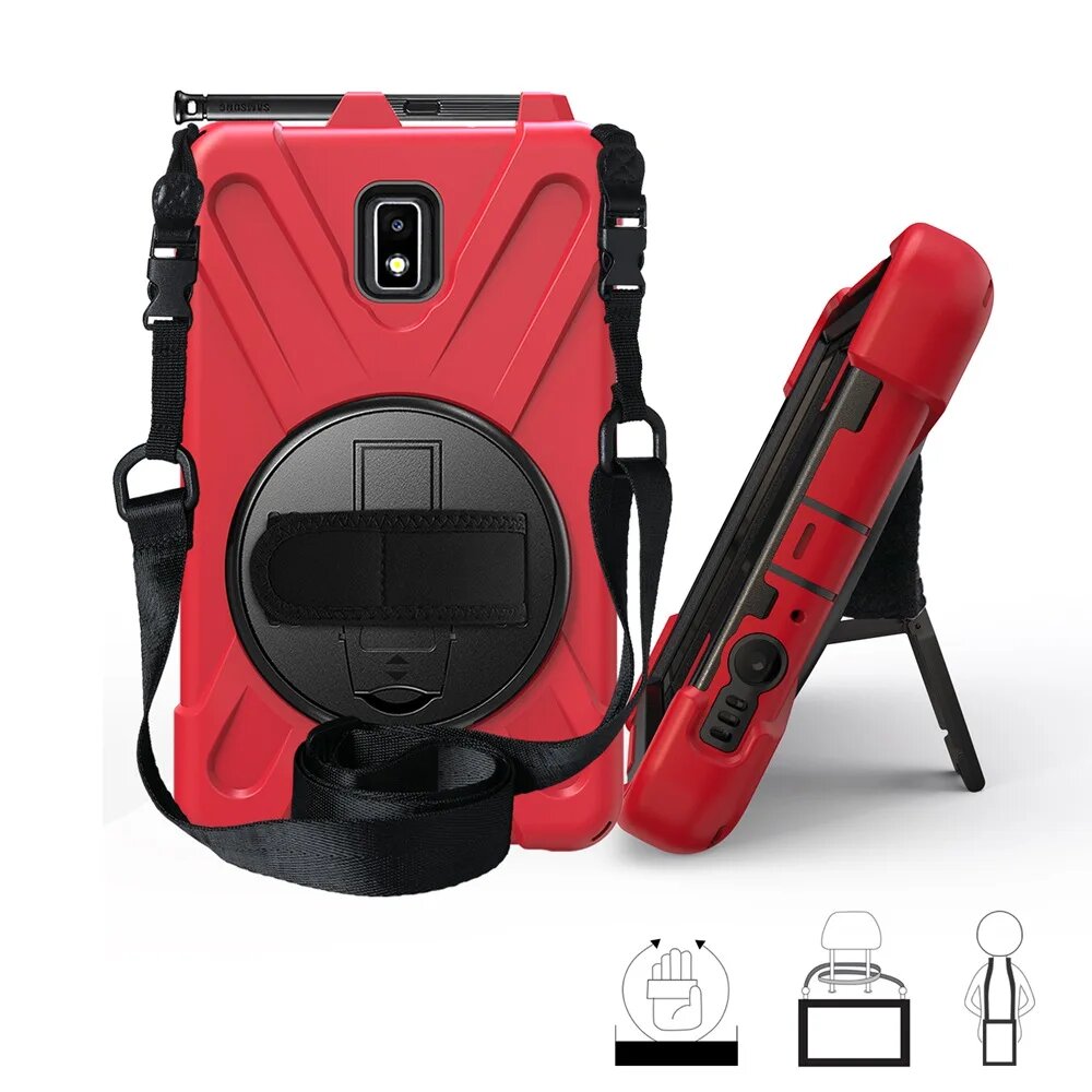 Силиконовый чехол Senbase для Samsung Galaxy Tab Active 2, Красный