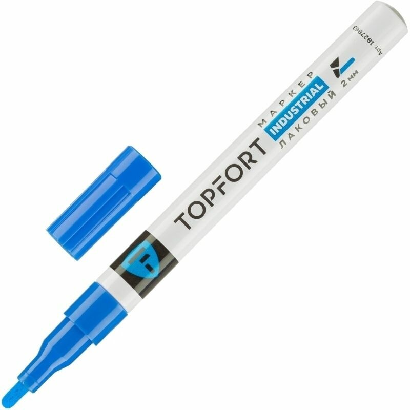 Маркер Topfort "Industrial", лаковый, 2 мм, синий (ZP1101)