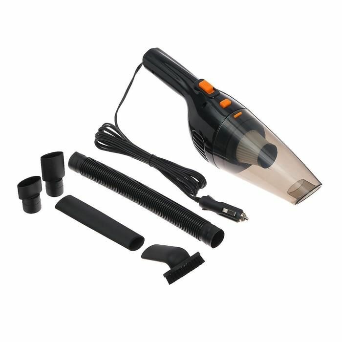 Пылесос автомобильный Cartage 5 насадок, 120 Вт, 12 В, черный