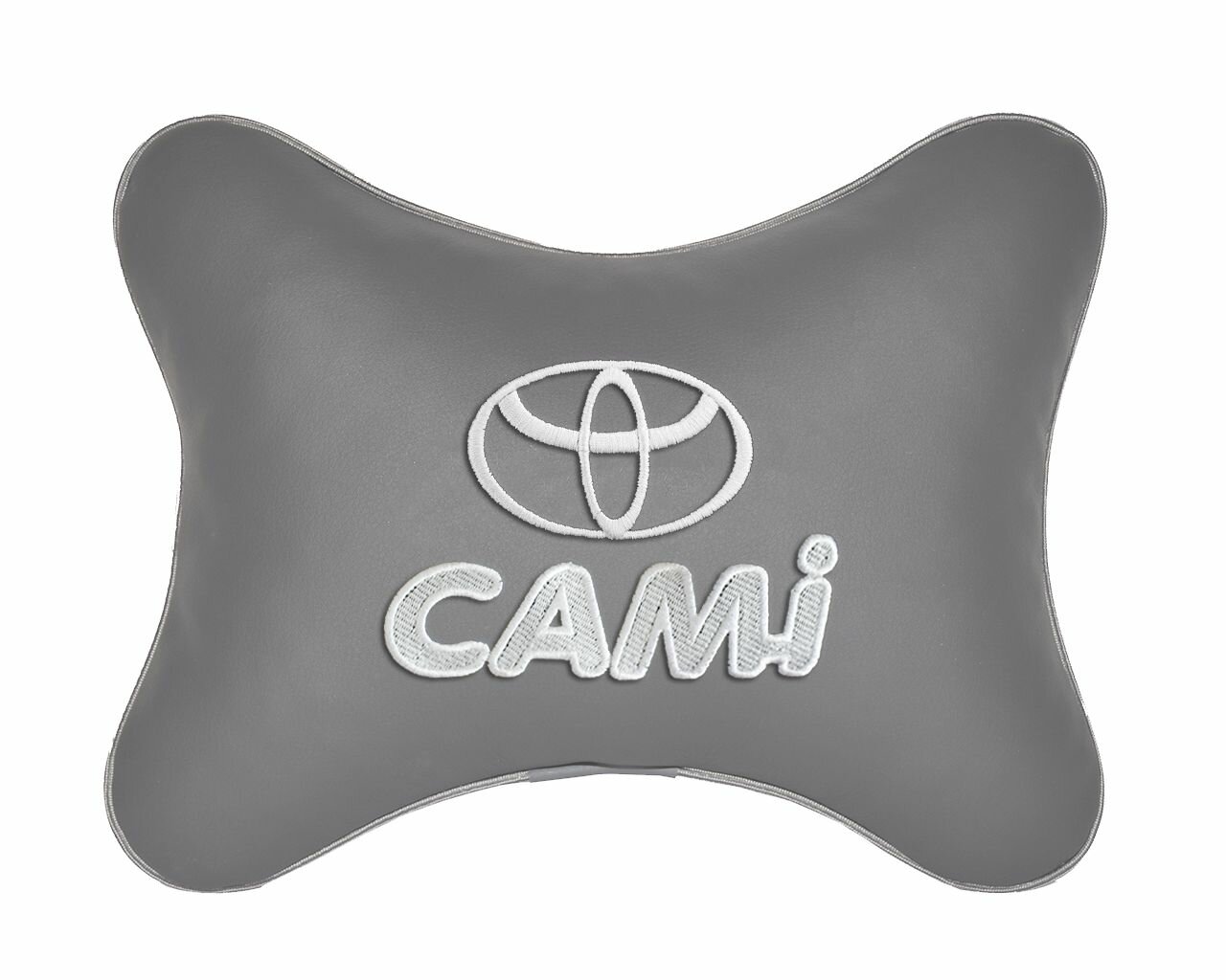 Подушка на подголовник автомобильная белая экокожа TOYOTA Cami
