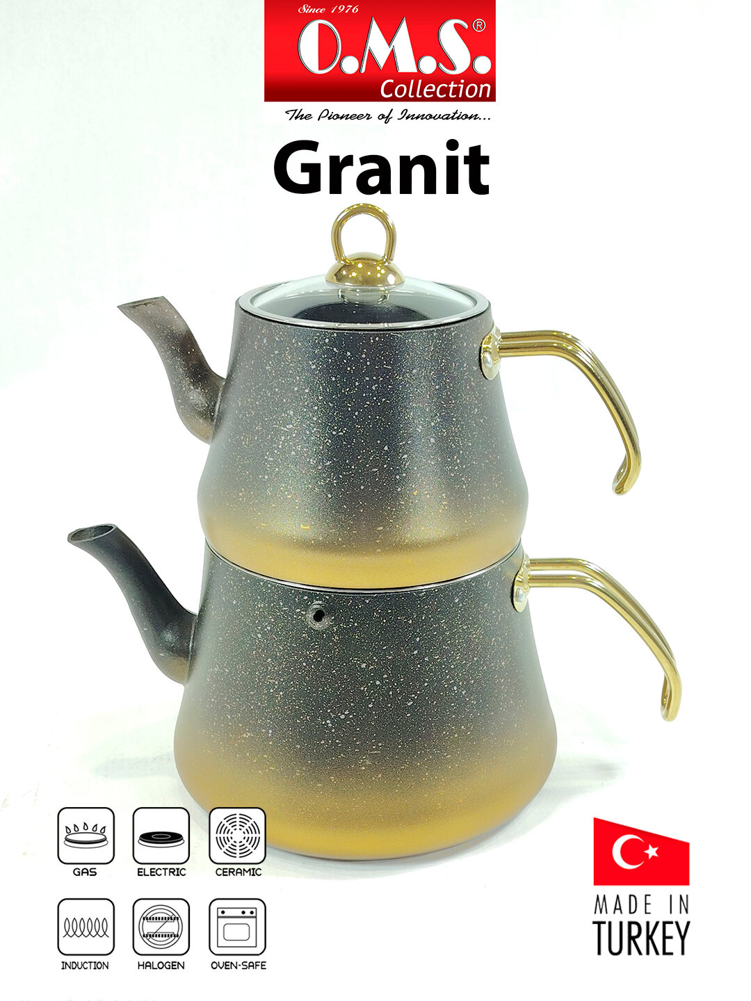 Чайник O.M.S. 8200-L, XL, Золотой