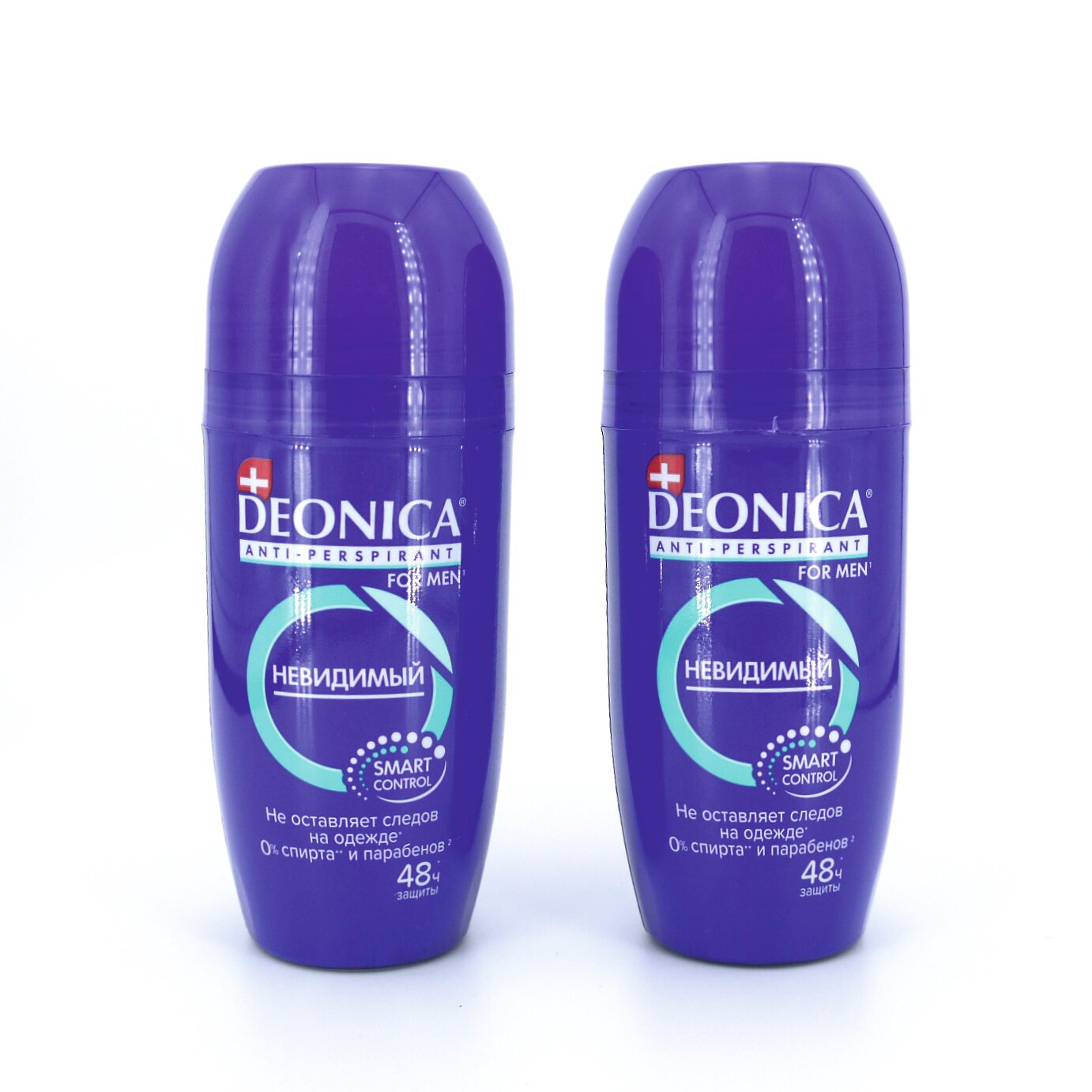 Дезодорант-антиперсперант Deonica "For Men Невидимый" шариковый, мужской. Упаковка 2 штуки.