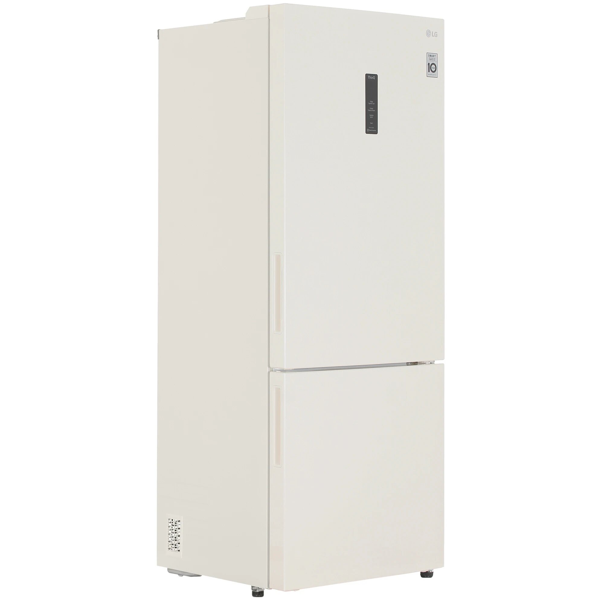 Холодильник с морозильником LG GC-B569PECM бежевый, размораживание - No Frost
