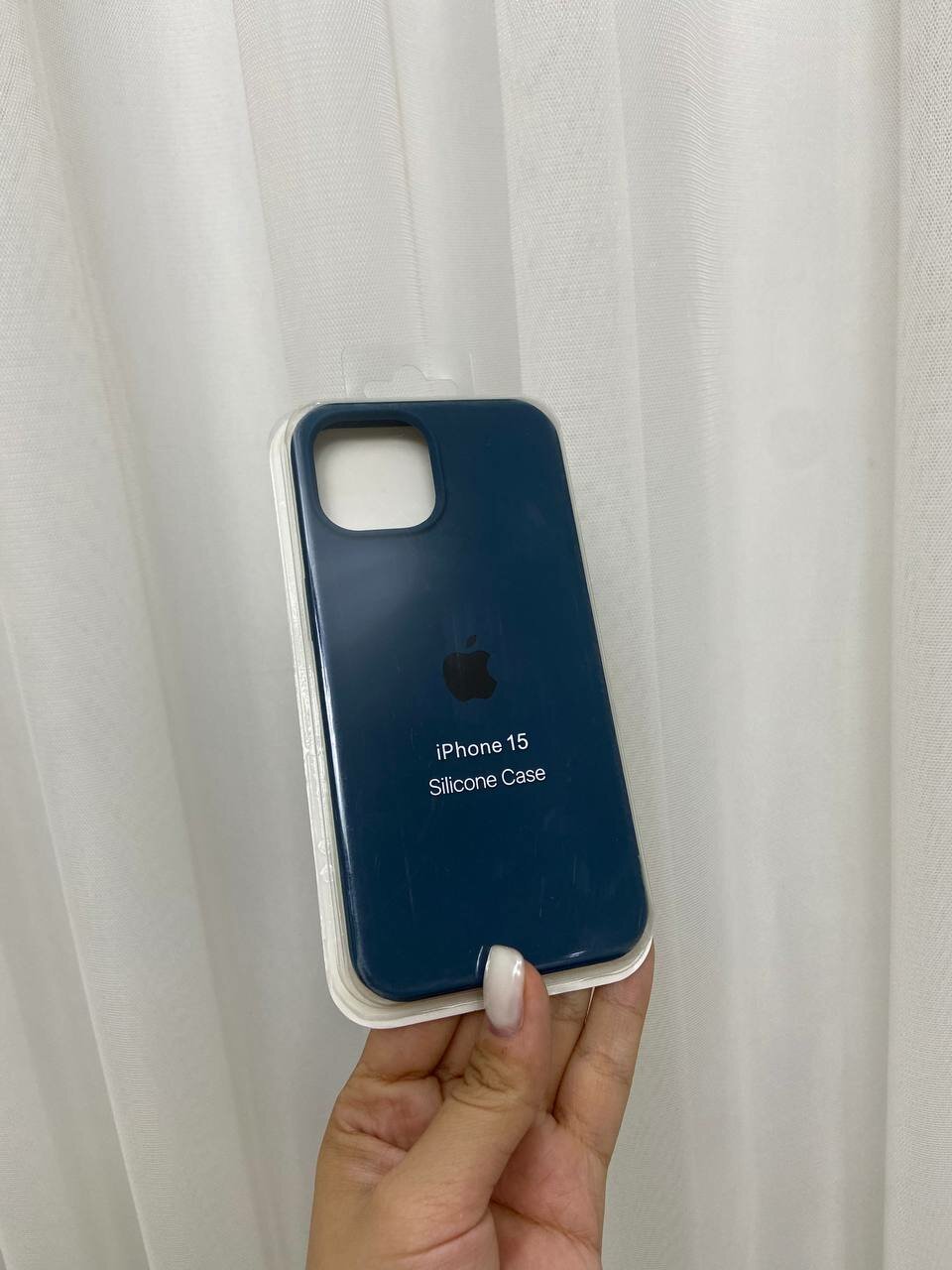 Чехол "синяя темная луна", для iPhone 15, силикон, матовый, противоударный