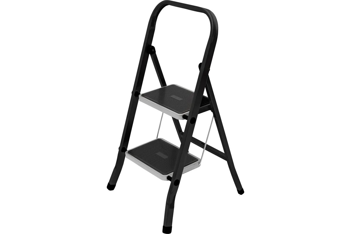 Стремянка ZALGER 9910-2 Jet Black 2 cт с ковриком сталь черный