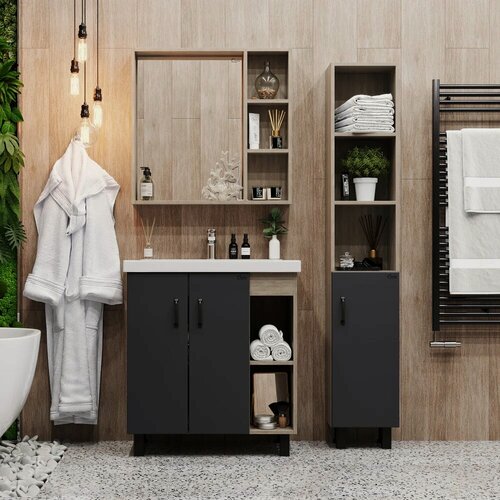 Изображение товара Мебель для ванной комнаты Onika Тимбер 70.10 серая, дуб сонома