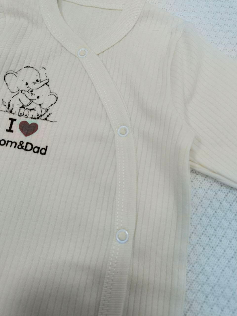 Комбинезон  1, закрытая стопа, размер 0-2 мес, желтый — фото 1