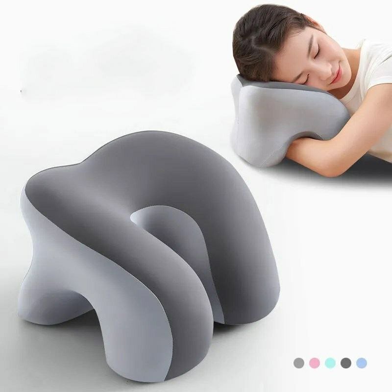 Подушка анатомическая эргономичная для сна и шеи антистресс серая 1 шт