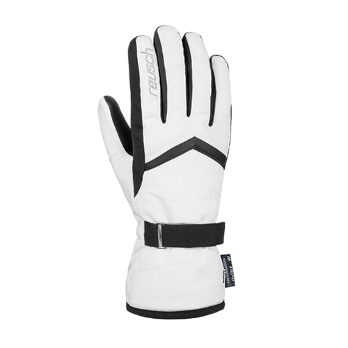Перчатки Reusch, водонепроницаемый материал, с утеплением, размер 7.5, белый, черный