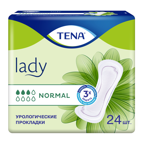 Урологические прокладки TENA Lady Normal, 3 капель, 12 шт.
