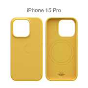 Силиконовый чехол COMMO Shield Case для iPhone 15 Pro, с поддержкой беспроводной зарядки, Commo Yellow