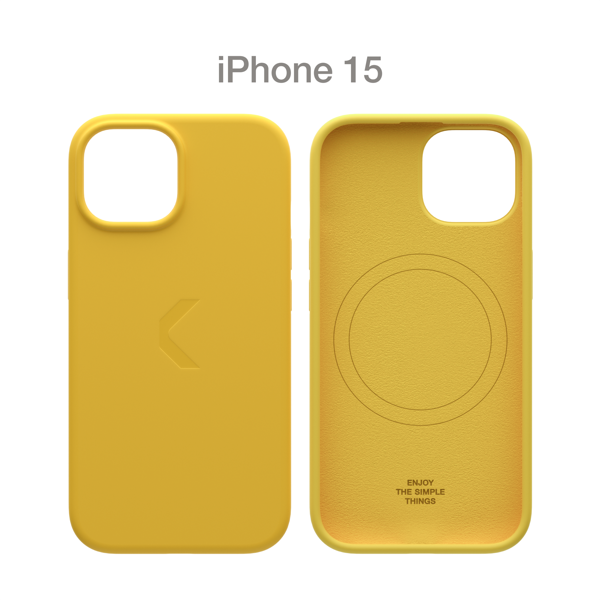 Силиконовый чехол COMMO Shield Case для iPhone 15, с поддержкой беспроводной зарядки, Commo Yellow